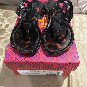 Tory Burch Black and Brown Sandals